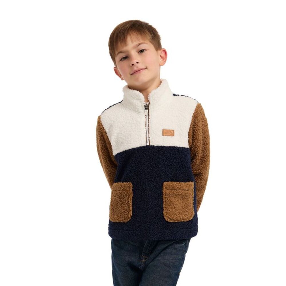 Trespass Childrens/Kids Mitta Colour Block Fleece Top / Navy - Picture 6 of 8